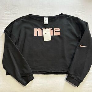 Nike Women's Black Crop Crewneck